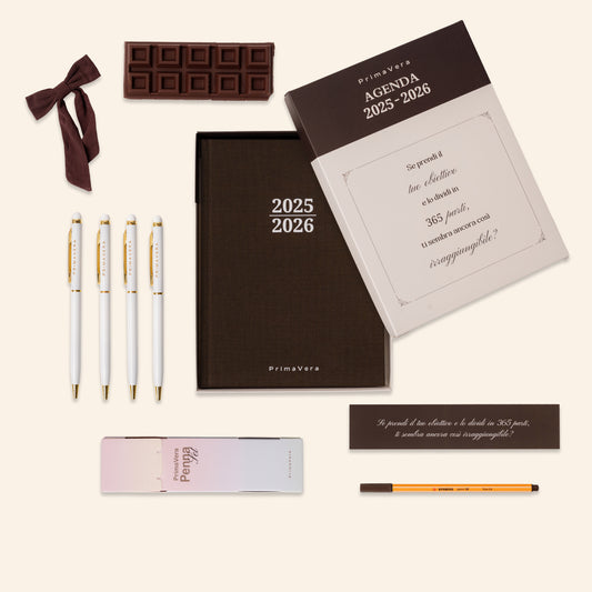 PREORDINE Kit - Agenda + Set Penne Oro