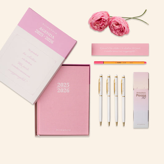 PREORDINE Kit - Agenda + Set Penne Oro