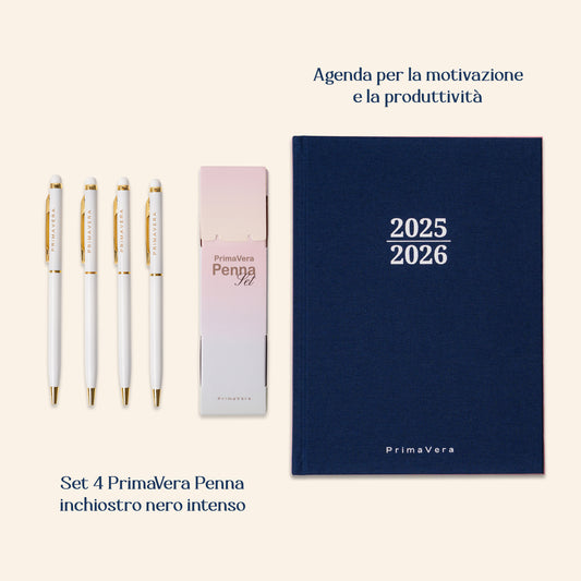 PREORDINE Kit - Agenda + Set Penne Oro