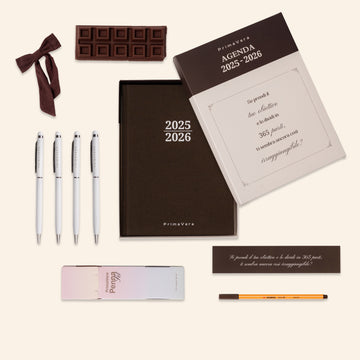 PREORDINE Kit - Agenda + Set Penne Argento