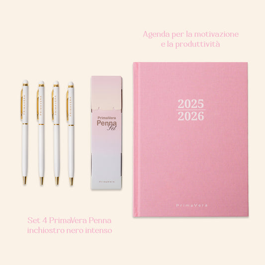 PREORDINE Kit - Agenda + Set Penne Oro